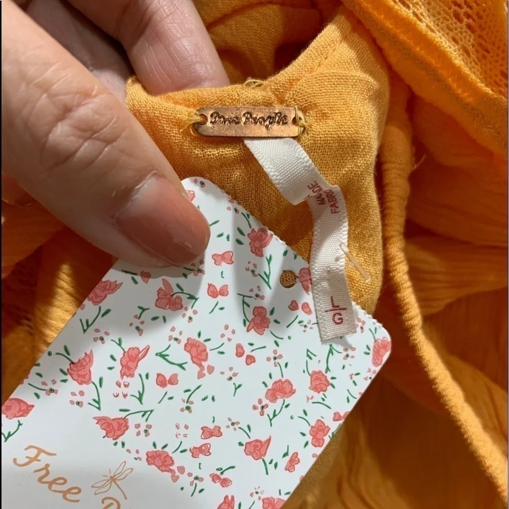 Free People Home Again Camisole Orange Tank